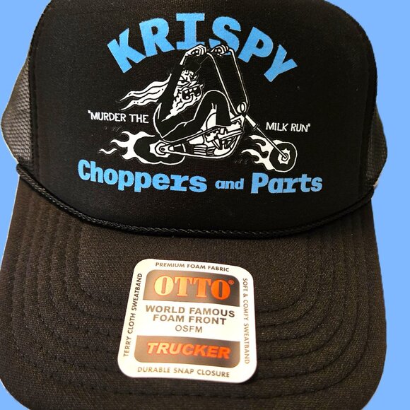 6 pc. bundle 2 Med Chopper Moto Cycles Shirts + Trucker Hat & Pennants NEW - Picture 7 of 10